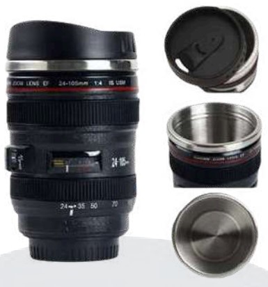 Camera Coffee Mug with Stylish Lens Design for Tea and Coffee Lovers, Fun Novelty Gift Item for Office Desk, Photography Fans and Creative Corporate Gifting